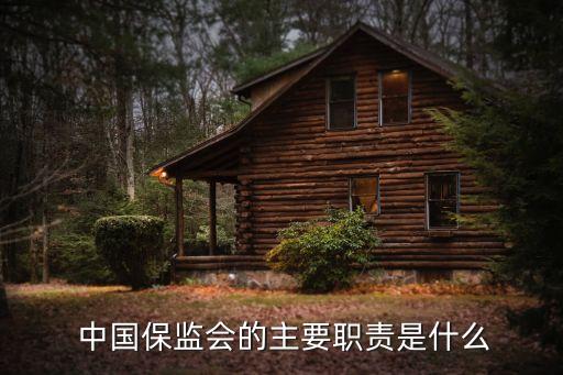  中國保監(jiān)會(huì)的主要職責(zé)是什么