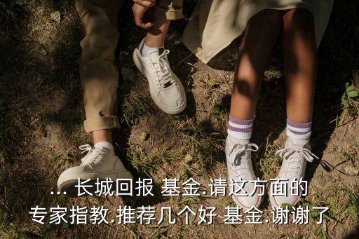 ... 長(zhǎng)城回報(bào) 基金.請(qǐng)這方面的專家指教.推薦幾個(gè)好 基金.謝謝了