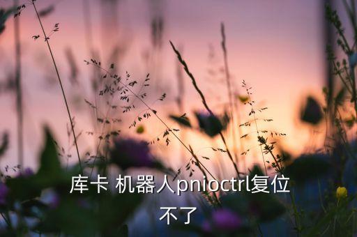  庫(kù)卡 機(jī)器人pnioctrl復(fù)位不了