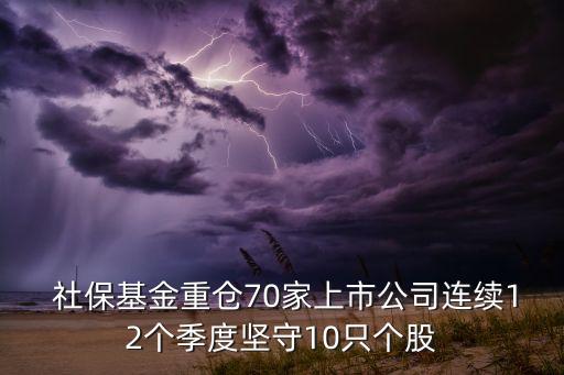  社保基金重倉70家上市公司連續(xù)12個季度堅(jiān)守10只個股