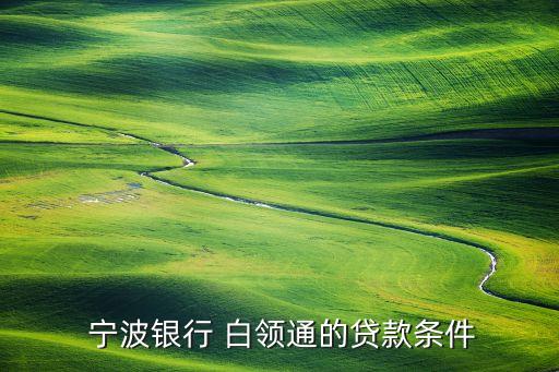 寧波銀行白領(lǐng)通利率計(jì)算和申請