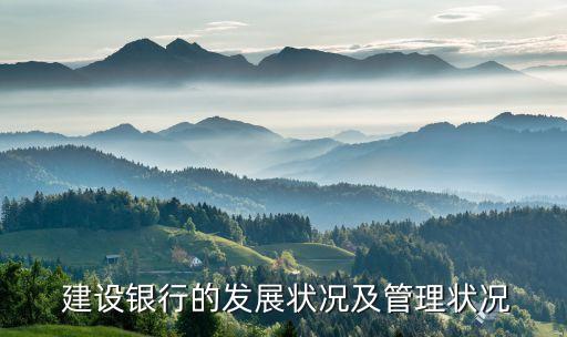  建設(shè)銀行的發(fā)展狀況及管理狀況