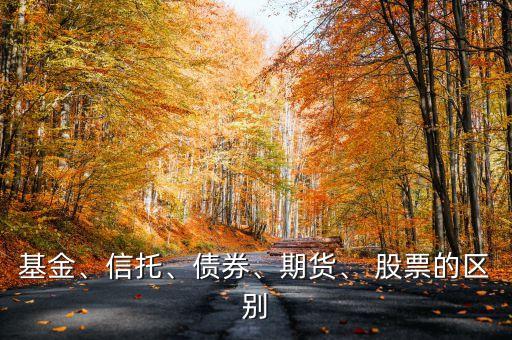 基金、信托、債券、期貨、 股票的區(qū)別