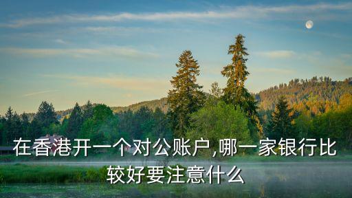 在香港開(kāi)一個(gè)對(duì)公賬戶(hù),哪一家銀行比較好要注意什么