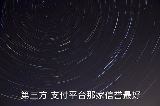  第三方 支付平臺那家信譽(yù)最好