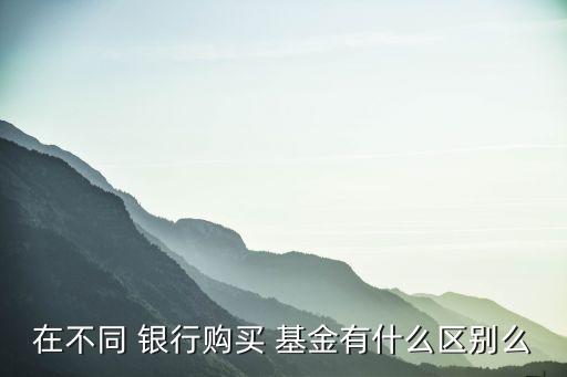 在不同 銀行購(gòu)買 基金有什么區(qū)別么
