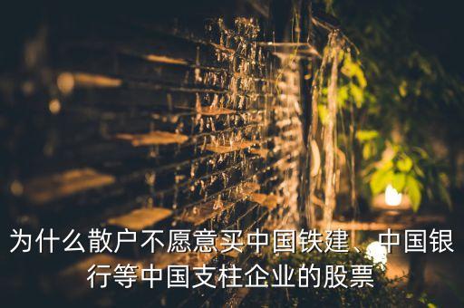 為什么散戶不愿意買中國(guó)鐵建、中國(guó)銀行等中國(guó)支柱企業(yè)的股票