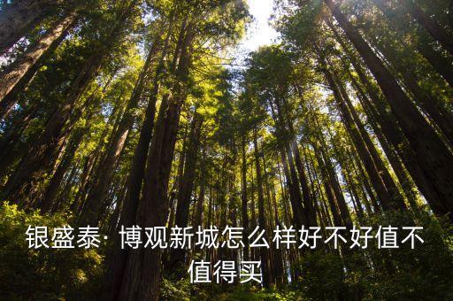 銀盛泰· 博觀新城怎么樣好不好值不值得買(mǎi)