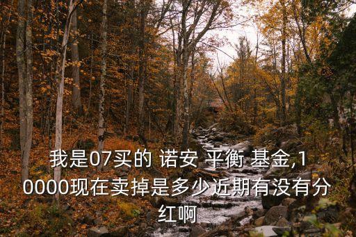 我是07買的 諾安 平衡 基金,10000現在賣掉是多少近期有沒有分紅啊