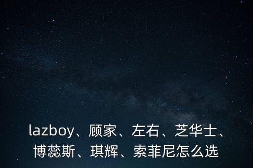 lazboy、顧家、左右、芝華士、博蕊斯、琪輝、索菲尼怎么選