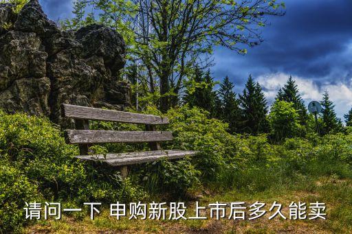 請(qǐng)問一下 申購(gòu)新股上市后多久能賣
