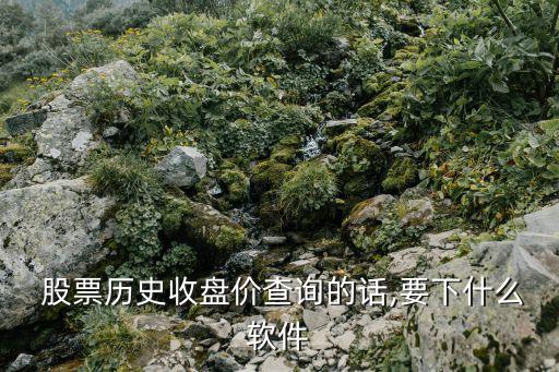  股票歷史收盤價(jià)查詢的話,要下什么軟件