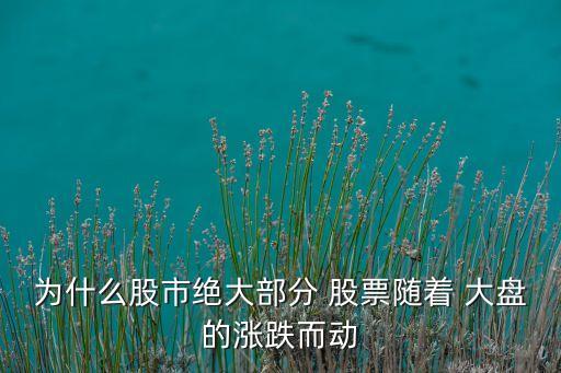 為什么股市絕大部分 股票隨著 大盤(pán)的漲跌而動(dòng)