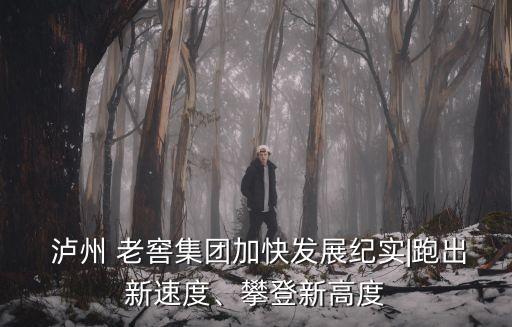  瀘州 老窖集團(tuán)加快發(fā)展紀(jì)實(shí)|跑出新速度、攀登新高度