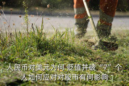 人民幣對美元為何 貶值并破“7”個人如何應對對股市有何影響
