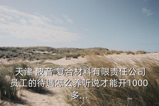  天津 波音 復(fù)合材料有限責(zé)任公司員工的待遇怎么養(yǎng)聽(tīng)說(shuō)才能開(kāi)1000多...