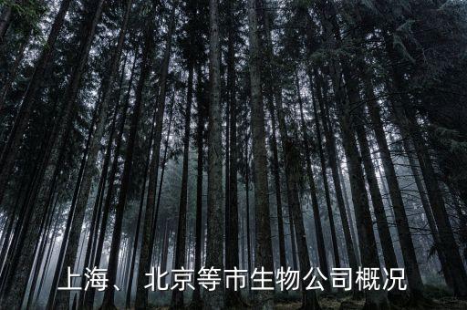 上海、 北京等市生物公司概況