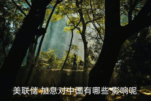 美元加息對中國的影響,美聯儲加息對我們的影響