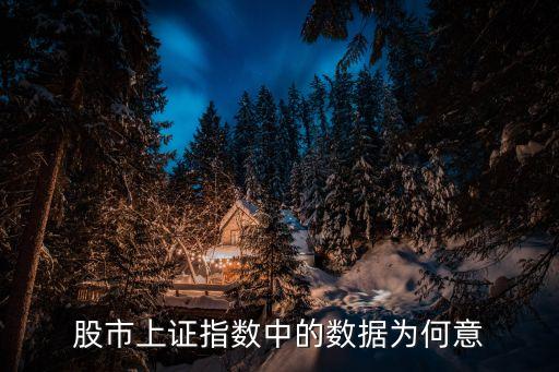 股市上證指數中的數據為何意