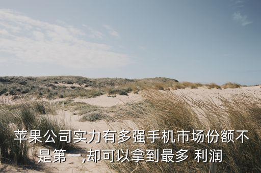  蘋果公司實力有多強(qiáng)手機(jī)市場份額不是第一,卻可以拿到最多 利潤
