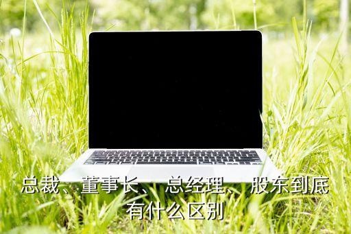 總裁、董事長(zhǎng)、 總經(jīng)理、 股東到底有什么區(qū)別