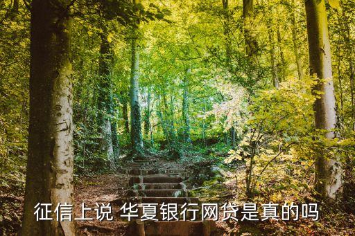 征信上說 華夏銀行網貸是真的嗎