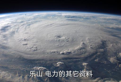  樂(lè)山 電力的其它資料