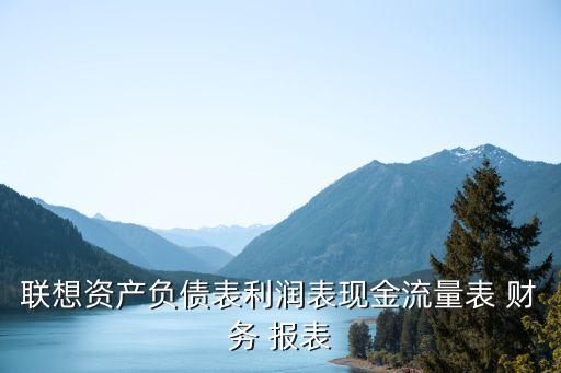 聯(lián)想資產(chǎn)負債表利潤表現(xiàn)金流量表 財務 報表