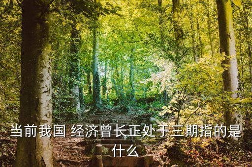 當前我國 經濟曾長正處于三期指的是什么