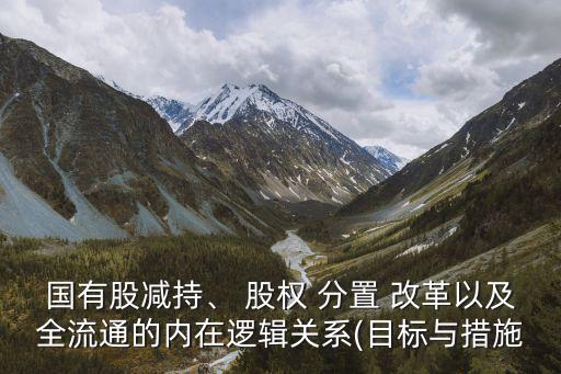 國(guó)有股減持、 股權(quán) 分置 改革以及全流通的內(nèi)在邏輯關(guān)系(目標(biāo)與措施
