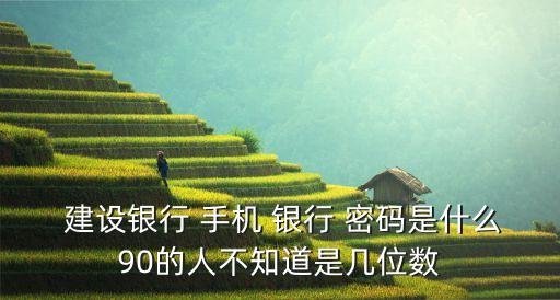  建設銀行 手機 銀行 密碼是什么90的人不知道是幾位數(shù)
