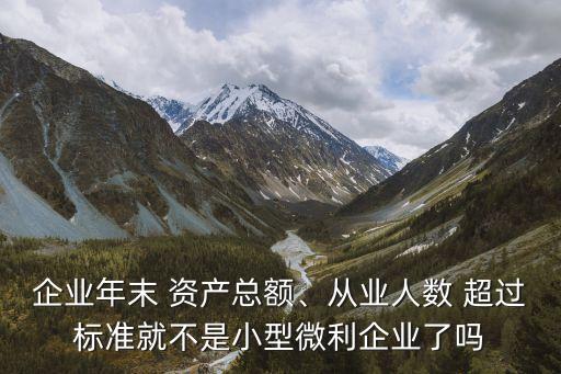 企業(yè)年末 資產(chǎn)總額、從業(yè)人數(shù) 超過標準就不是小型微利企業(yè)了嗎