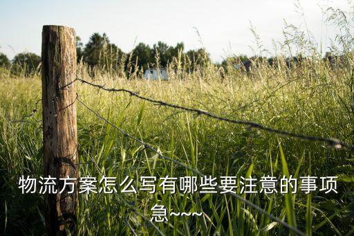  物流方案怎么寫(xiě)有哪些要注意的事項(xiàng)急~~~