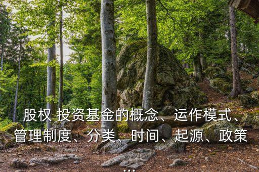  股權(quán) 投資基金的概念、運(yùn)作模式、 管理制度、分類、時(shí)間、起源、政策...