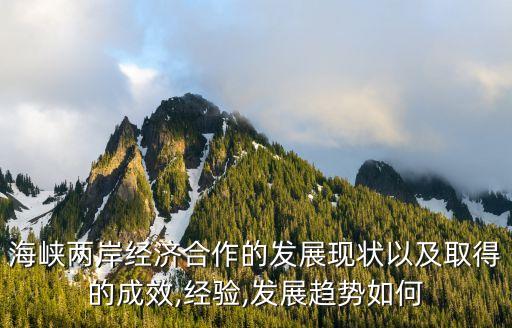 海峽兩岸經(jīng)濟(jì)合作的發(fā)展現(xiàn)狀以及取得的成效,經(jīng)驗,發(fā)展趨勢如何