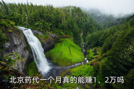 北京藥代一個月真的能賺1、2萬嗎
