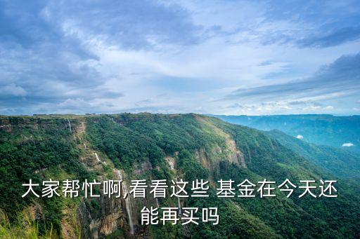 大家?guī)兔Π?看看這些 基金在今天還能再買(mǎi)嗎