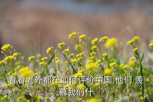 看看老外都在如何評價(jià)中國,他們 羨慕我們什