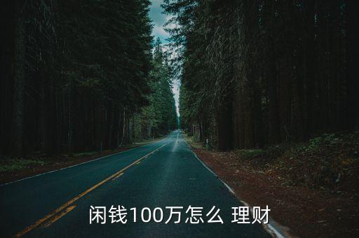 閑錢(qián)100萬(wàn)怎么 理財(cái)