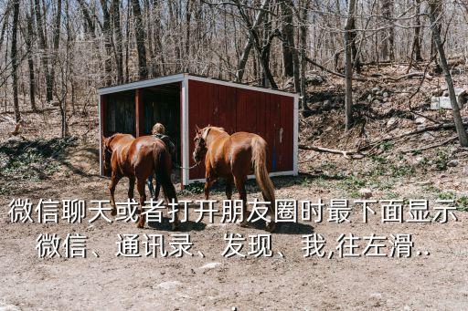 微信聊天或者打開朋友圈時最下面顯示微信、通訊錄、發(fā)現(xiàn)、我,往左滑...