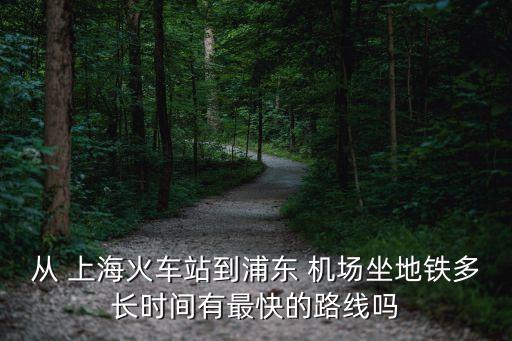從 上?；疖囌镜狡謻| 機(jī)場坐地鐵多長時間有最快的路線嗎