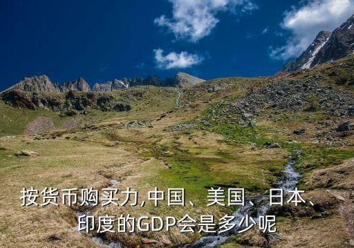 按貨幣購買力,中國、美國、日本、 印度的GDP會是多少呢