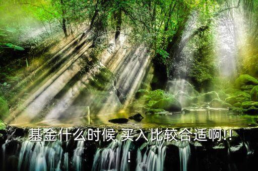  基金什么時(shí)候 買(mǎi)入比較合適啊!!!