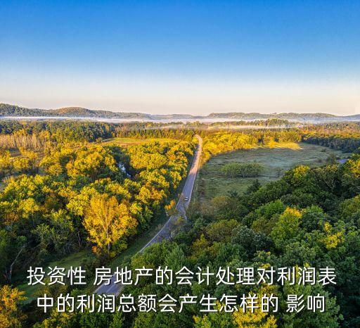  投資性 房地產(chǎn)的會計(jì)處理對利潤表中的利潤總額會產(chǎn)生怎樣的 影響