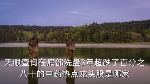 天眼查詢?cè)诘撞肯幢P(pán)3年超跌了百分之八十的中藥熱點(diǎn)龍頭股是哪家