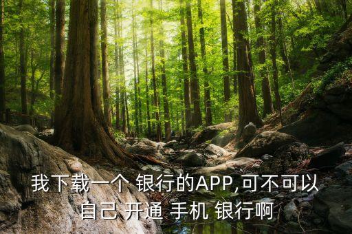 我下載一個 銀行的APP,可不可以自己 開通 手機(jī) 銀行啊