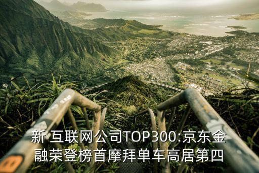 新 互聯(lián)網公司TOP300:京東金融榮登榜首摩拜單車高居第四