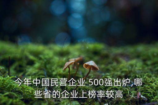 今年中國民營(yíng)企業(yè) 500強(qiáng)出爐,哪些省的企業(yè)上榜率較高