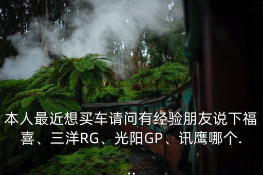 本人最近想買車請(qǐng)問(wèn)有經(jīng)驗(yàn)朋友說(shuō)下福喜、三洋RG、光陽(yáng)GP、訊鷹哪個(gè)...