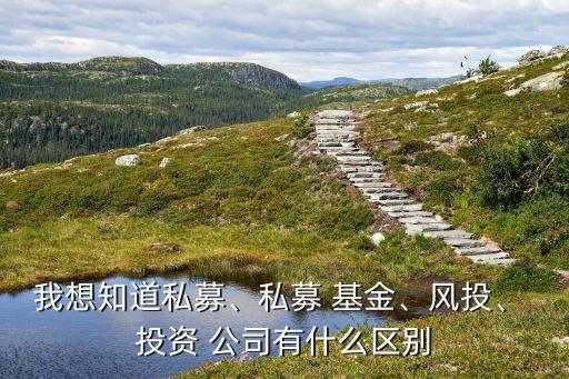 我想知道私募、私募 基金、風(fēng)投、 投資 公司有什么區(qū)別